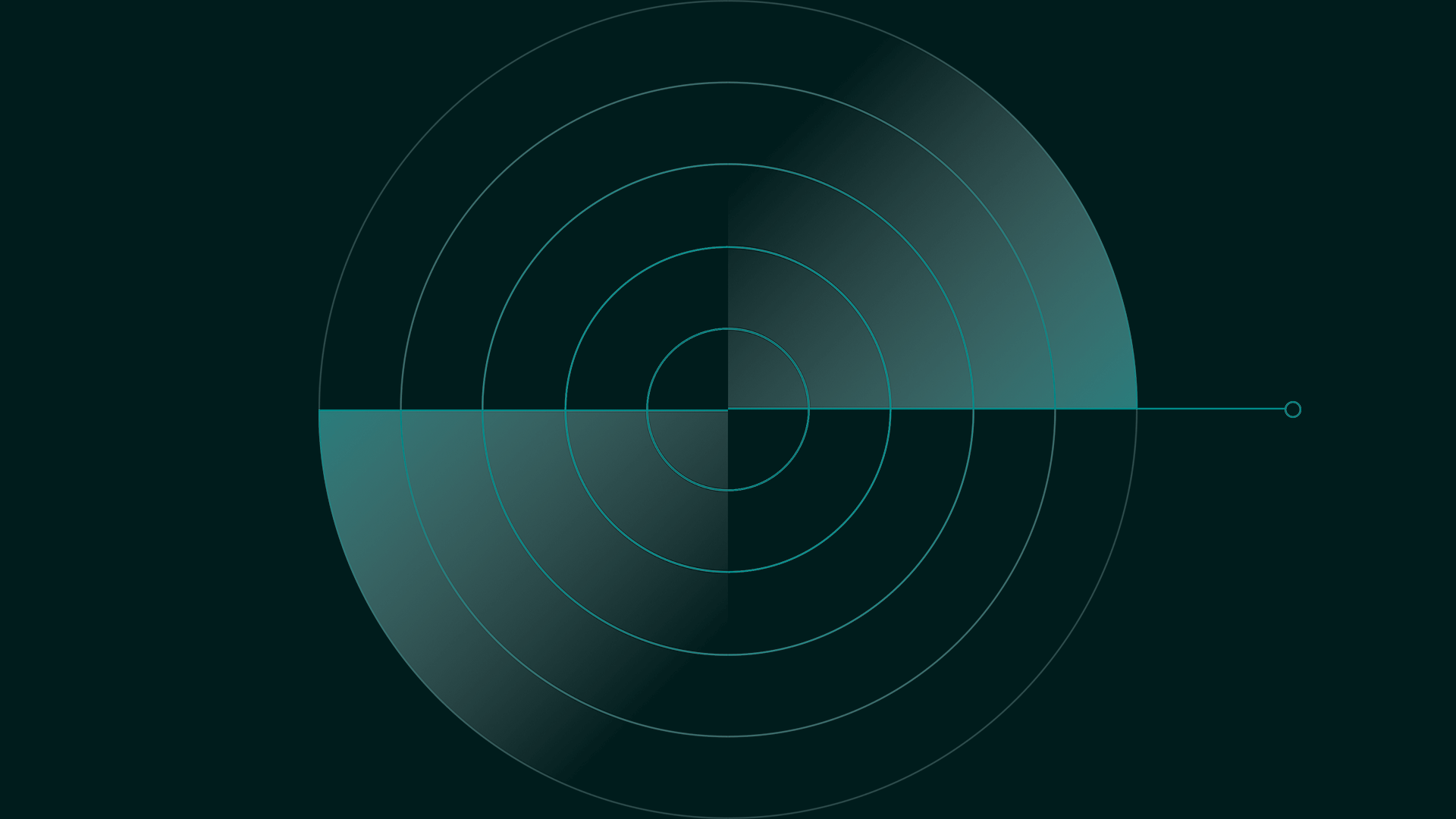 Abstract radar signal graphic representing virtual office connectivity