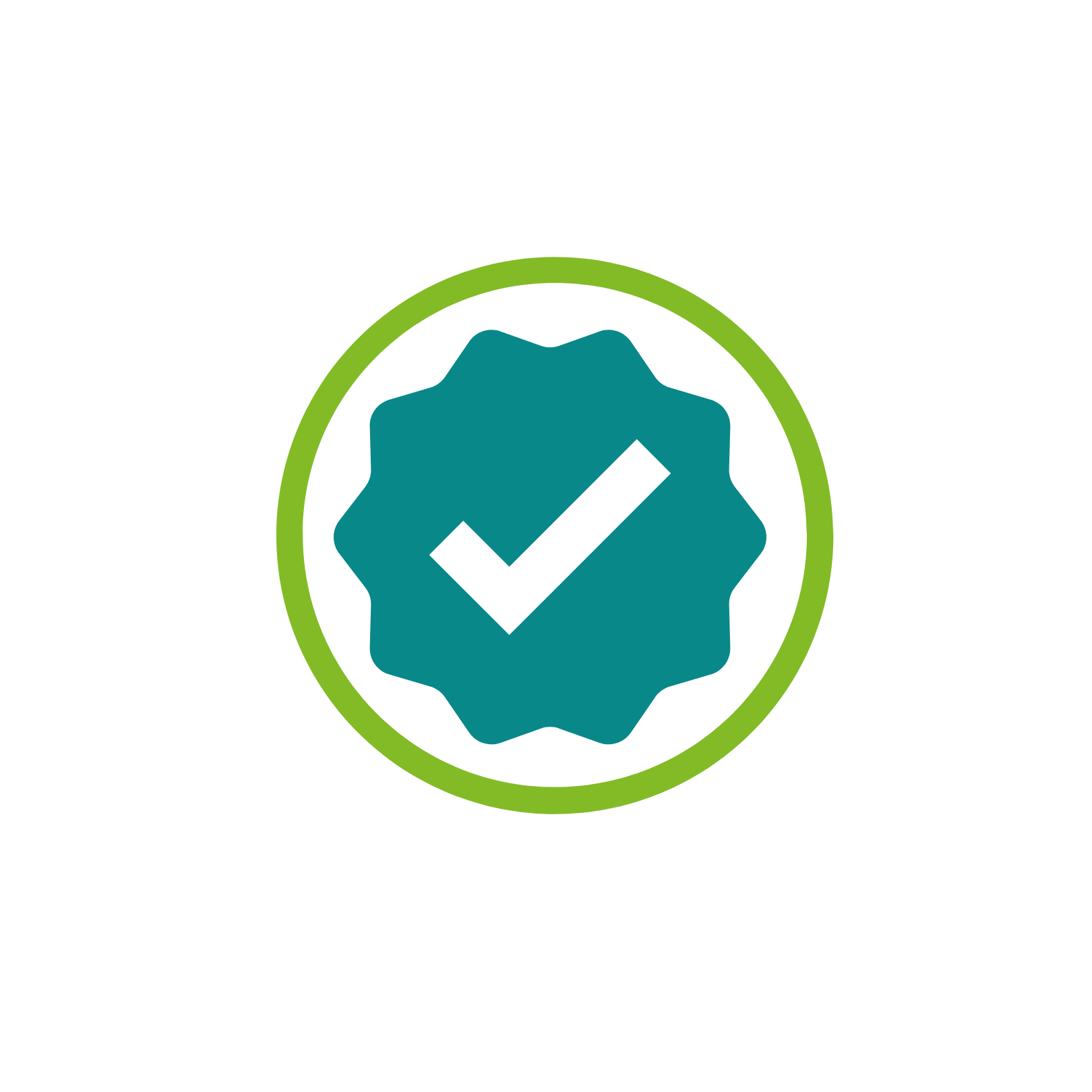 Verified checkmark badge icon